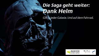 Illustration for article titled Germany's Traffic Ministry chooses Dark Side to promote bicycle helmets.